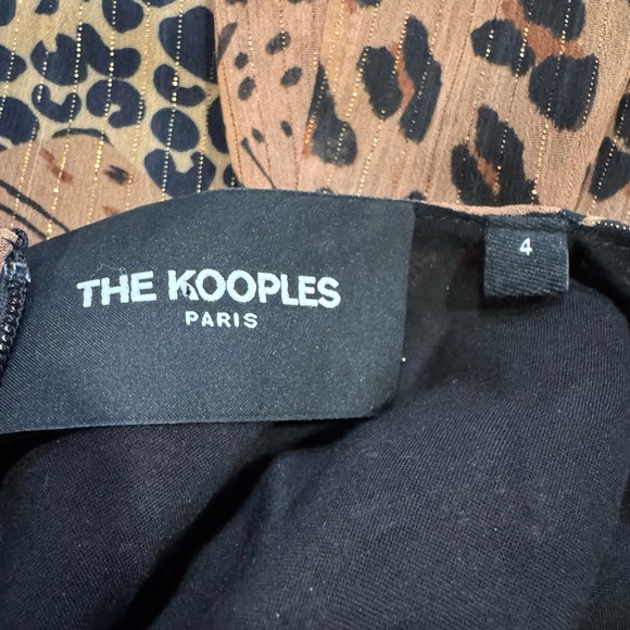 The Kooples Hide & Seek Lurex Leopard Dress Sz 4 - Picture 11 of 12